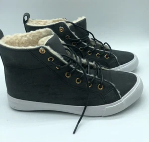 Nuevas Botas de Mujer Sasy Picking Talla 9 Con Cordones Negras Tenis Zapatos - Imagen 1 de 9