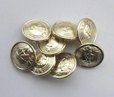 8x Knopf GENERAL NVA Admiral Volksmarine f Uniform DDR Knöpfe East german button - Bild 1 von 2