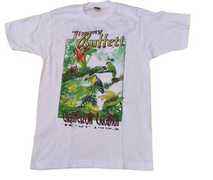 1993 Jimmy Buffet Chameleon Caravan Tour t-shirt men's size XL white tour dates - Picture 1 of 5