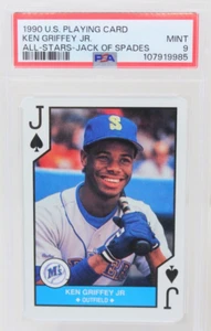 USA 1990 SPIELKARTE ALL-STARS KEN GRIFFEY JR. ALL-STARS-JACK OF SPADES PSA 9 - Bild 1 von 6