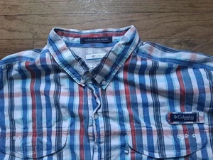 Columbia Super Bonehead Plaid Button Down Shirt PFG Long Sleeve Mens Xl - Picture 1 of 7