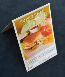 Vintage 1971 BURGER CHEF Fast Food Werbung Tischkarte SUPER SHEF BIG CHEF ++ - Bild 1 von 11