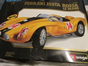Vintage Burago Ferrari Testa Rossa Le Mans Roadster 1/18 Scale Diecast Model Kit - Picture 1 of 6