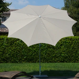 Maffei Estrella-Gartenschirm aus Polyma, Ø250 cm, Mittelstange 27/30 mm taupe - Bild 1 von 3
