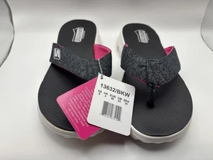 Sandalias chanclas Skechers negras rosas cómodas 13632 BKW para mujer talla 6 - Imagen 1 de 8