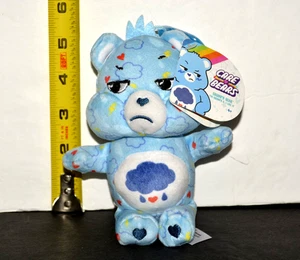 Care Bears Mini Plush Dangler 7" GRUMPY BEAR Backpack Heart Clip Soft Toy NEW - Picture 1 of 7