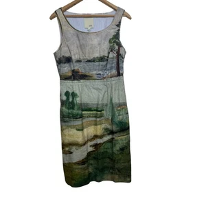 Anthropologie Odille Künstler Rendering Etuikleid Avantgarde Kunst zum Tragen Kleid Gr. 6 - Bild 1 von 11
