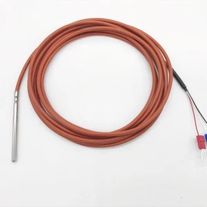 Pt1000 Temperature Sensor Probe Diameter 4mm Length 60mm Cable 3 Meters US - Picture 1 of 5