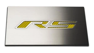 ACC Fuse Box Cover Plate Yellow Carbon Fiber Vinyl fits 16-19 Camaro RS-Brushed - Bild 1 von 4