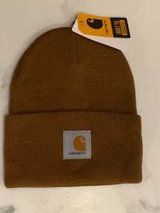 NEW Carhartt A18 Knit Cuffed Beanie – Brown – One Size – Classic Winter Hat - Picture 1 of 3