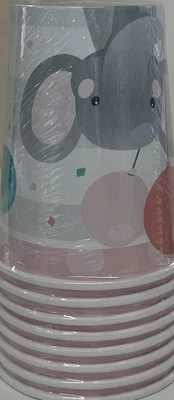 It’s A Girl Elephant Cups 8 Count - Image 1 of 4