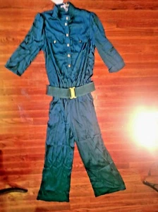 Lucy Paris Women’s Teal Jumpsuit Size Large Lightweight Belted One-Piece Outfit - Picture 1 of 7