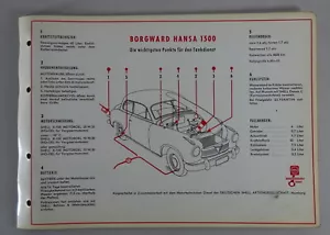 Shell Schmierplan für Borgward Hansa 1500 - Picture 1 of 1
