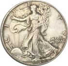 1942-D Silver Walking Liberty Half Dollar Grading VF/XF 90% Silver