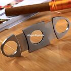 Silver Stainless Steel Double Cigar Cutter Bladed Knife Scissors Tobacco Shears
