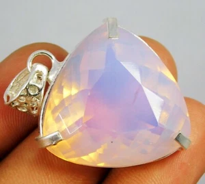 Colgante de gemas de corte billón de plata maciza 925 ópalo Welo natural de 80,75 quilates AAA+ - Imagen 1 de 5