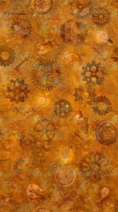 QT Stoffe Steampunk Halloween 3 von Desiree's Designs 31223 O Kürbis Baumwolle - Bild 1 von 1