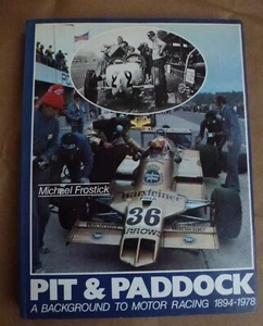 Book Pit & Paddock A Background to Motor Racing 1894-1978 by Frostick A-cond. - Picture 1 of 1