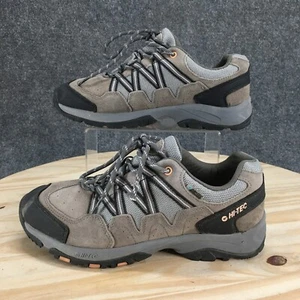 Hi-Tec Shoes Womens 8.5 M Florence Low Hiking Sneakers Gray Brown Leather 24101 - Picture 1 of 17