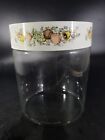 7.5" Tall Vintage 70s Pyrex Spice of Life See N Store Glass Canister Container