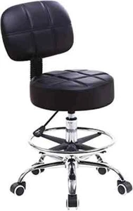 Adjustable Seat Work Shop Stool Chair Swivel Bench Bar Rolling Garage Mechanics - Picture 1 of 9
