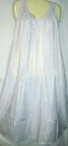 Advance Dress Sundress Mumu Sleeveless Loose V-Neck Free Size Fits 1X-2X White - Picture 1 of 12