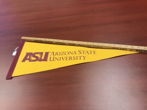 VINTAGE 80's ARIZONA STATE UNIVERSITY Felt Pennant 24" NICE ASU Sun Devils Cover