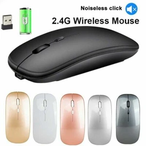 2.4GHz USB Wireless Mouse For PC Laptop Macbook Air Pro iMac Type C Tablet iPad - Picture 1 of 43