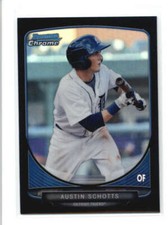 AUSTIN SCHOTTS 2013 BOWMAN CHROME PROSPECTS BLACK REFRACTOR /15 AH1845