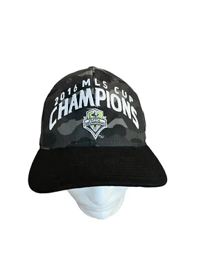 SEATTLE Sounders Hat FC Adidas 2016 MLS Cup Soccer Champions Camo Snapback - Image 1 of 4