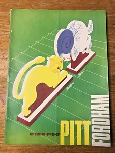 1938 Pitt vs. Fordham College Football Program Pittsburgh Panthers NCAA - Picture 1 of 6