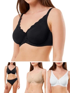 Triumph Amourette Bra W01 Underwired Minimizer Bras High Apex Lace Lingerie - Zdjęcie 1 z 16