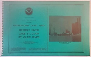1992 NOAA Recreational Chart 14853 Detroit River, Lake St Clair, St Clair River - Bild 1 von 3