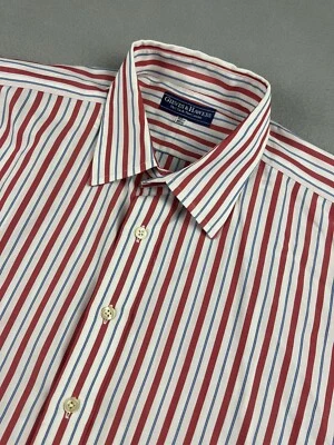 Camisa de vestir para hombre Gieves & Hawkes talla 16,5 (42) a rayas manga larga puños franceses Foto 1 de 4