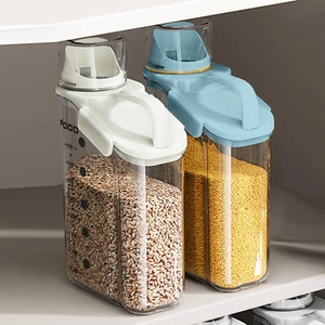 2 PCS Airtight Storage Containers, 2.8L/95Fl.Oz Cereal Rice Holder, Dog Cat Food - Picture 1 of 12