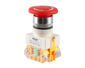 10PCS NEW DELIXI LAY7-11ZS LAY711ZS PUSHBUTTON SWITCHES RED BRAND - Picture 1 of 3