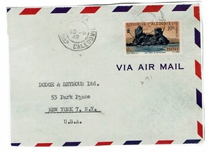 New Caledonia 1949 Airmail Cover to USA, Front Only, see notes - Lot 101717 - Picture 1 of 1