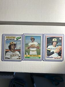 1976/77/78 Topps John Candelaria- Pittsburgh Pirates-  (card #317, #510, #190)