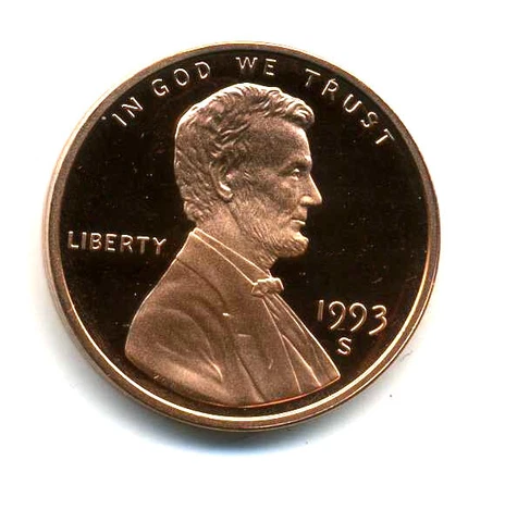 Lincoln MEMORIAL Cent 1993 S PROOF PR PF United States  Penny 1 Cent Coin #7291 Cover