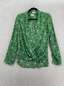 Blusa para mujer Pleione sobrepelliz verde trébol dama insecto talla pequeña manga larga - Imagen 1 de 9