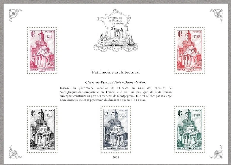 France 2023 heritage pa church Notre Dame du Port basilica  Clermont-Ferrand ms5 - Image 1 of 1