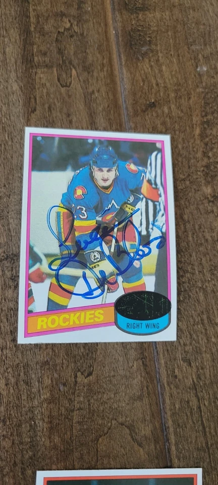 1980-81 TOPPS SIGNED CARD LUCIEN DEBLOIS ROCKIES RANGERS CANADIENS LEAFS # 146 - Image 1 of 1