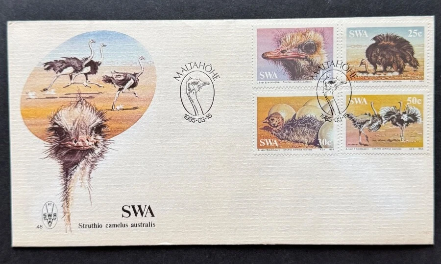 AtoZ. South West Africa Ostrich FDC 1985. Nice! - Image 1 of 1