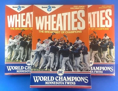 1987 Wheaties Cereal Box - Minnesota Twins - Lot of 3 - World Series Champs - 3x - Image 1 of 4
