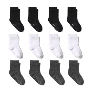 12 Paar Kleinkind Grip rutschfeste Babysocken 1-7 Jahre Neugeborene Junge Mädchen rutschfest - Bild 1 von 7