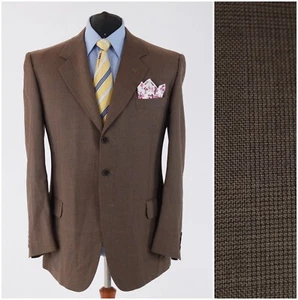 Abrigo Deportivo Blazer Check 46R Talla Reino Unido REGIMENTAL ROMA Marrón Súper Lana Chaqueta - Imagen 1 de 15