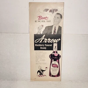 Vintage 1956 Arrow Blackberry Flavored Brandy Magazine Print Advertisement - Bild 1 von 8