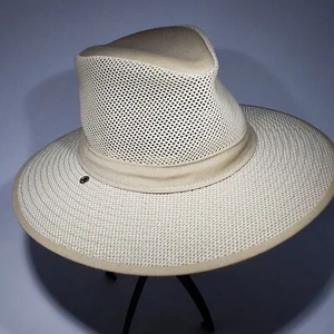 Henschel Hat Co. H1H Vented Mesh Canvas Safari Hat Adult Size Small Tan Khaki - Picture 1 of 7