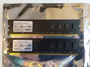 GeIL Black Dragon 4GB (2 x 2GB) DDR2 Dual Channel Kit (PC2-8500/1033Mhz) - Afbeelding 1 van 2