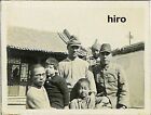Japan Army old photo Imperial 1942 Pacific War Military Soldier Village children